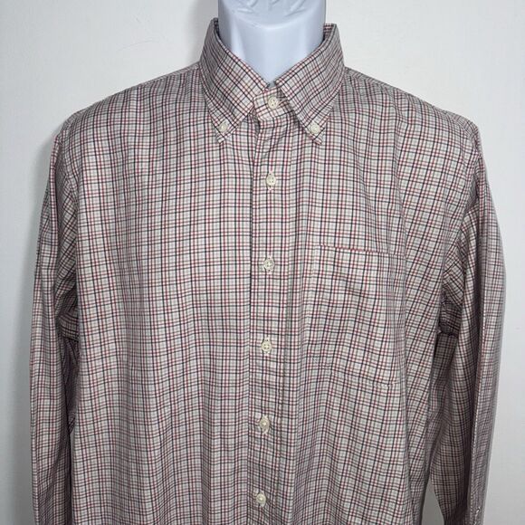 Sid Mashburn Button Down Shirt Tan Cotton Casual Preppy Lightweight Men Large - Picture 3 of 10